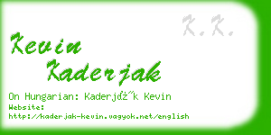 kevin kaderjak business card